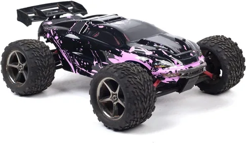 Miniatura 2 de SummitLink Reemplazo de cuerpo personalizado compatible con color rosa fangoso sobre negro para automóvil o camión RC escala 1/16
