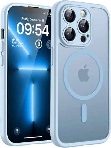 Miniatura 144 de TOCOL Funda magnética 3 en 1 para iPhone 14 Pro, mejorada [protección completa de cámara] con 2 protectores de pantalla, funda de grado militar Azul