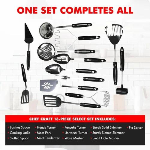 Miniatura 4 de Chef Craft Select - Machacador resistente, 10.25 pulgadas, acero inoxidable/negro