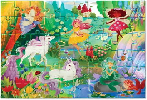 Miniatura 3 de Crocodile Creek Rompecabezas de Suelo de Lámina Holográfica de 60 Piezas para Niños de 4-8 Años y Más - Caja Resistente para Almacenamiento - Amigos