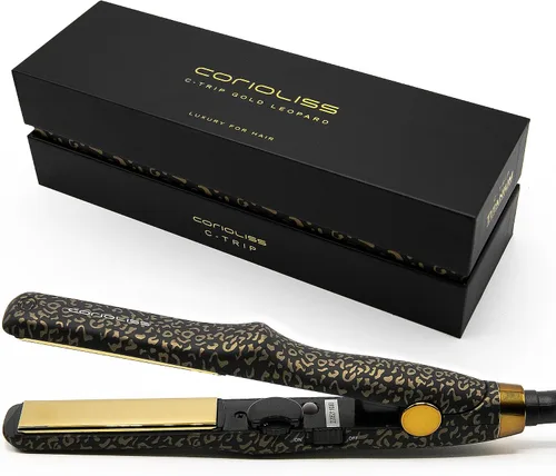 Miniatura 8 de CORIOLISS C Trip Mini Alisadores de cabello para mujer Titanio Plancha plana Profesional con control de temperatura (negro suave al tacto)