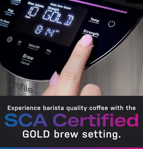 Miniatura 2 de GE Profile Smart Grind & Brew - Cafetera con Servicio Individual sin Cápsulas, Depósito de Agua de 90 oz, Jarra Térmica de 10 Tazas, Control de Voz