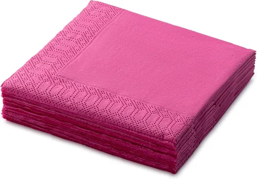 Miniatura 25 de Servilletas desechables rojas de 3 capas, 125 unidades, servilletas de papel para cócteles y fiestas para bodas, cumpleaños, bares y eventos, hechas
