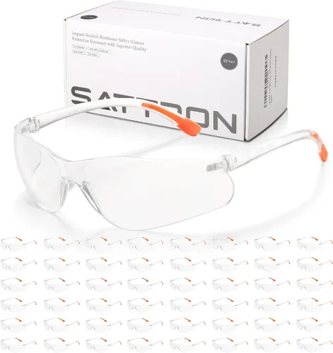 Miniatura 9 de Gafas de Seguridad Tintadas 24 Unidades, Gafas de Sol de Seguridad a Granel con Protección UV ANSI Z87.1, Gafas Protectoras Resistentes a Rayones e
