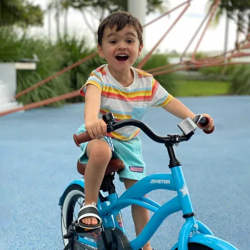 Miniatura 7 de JOYSTAR Bicicleta de crucero para niños de 12, 14 y 16 pulgadas, para niños de 2 a 7 años, bicicleta para niños con ruedas de entrenamiento, freno