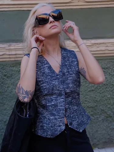 Miniatura 60 de PORADAY Gafas de sol cuadradas grandes de moda para mujeres y hombres, marco grueso negro de lujo, gafas de sol modernas con montura grande