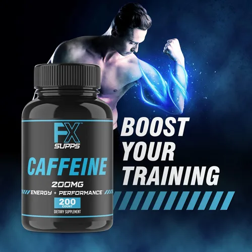Miniatura 3 de Fx Supps - Pastillas de cafeína de 200 mg (paquete de 2, 200 cápsulas), suplemento energético de acción rápida para hombres y mujeres, mejora