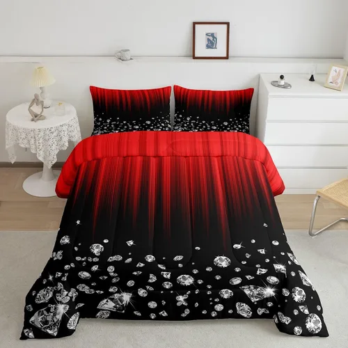 Miniatura 10 de Juego de ropa de cama individual de panal para niños y niños, color negro, verde azulado, azul, hexagonal, geométrico, patrón de colmena, edredón