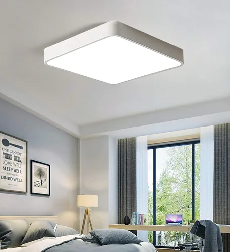 Miniatura 14 de Ganeed luces de techo LED de 19.6 pulgadas, lámpara de techo LED de montaje empotrado cuadrado de 39W, 6500K, lámpara de techo de luz diurna, Blanco