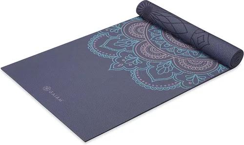 Miniatura 7 de Gaiam tapete de yoga prémium, estampado, extra grueso y antideslizante, de 15/64 pulgadas, para todo tipo de yoga, de pilates y de ejercicios