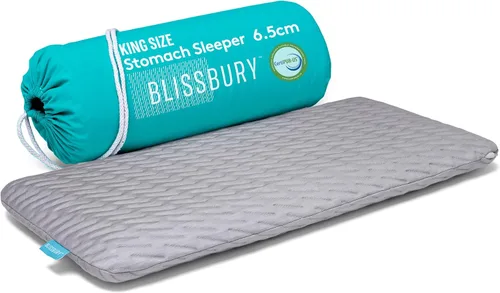 Miniatura 10 de BLISSBURY Almohada para dormir boca abajo - Almohada delgada de espuma viscoelástica para quienes duermen boca abajo Almohada ultra delgada