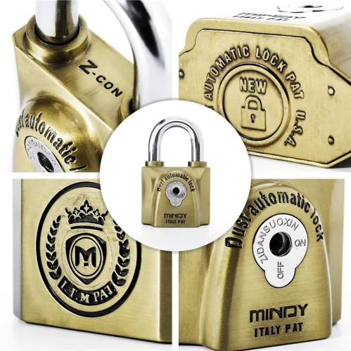 Miniatura 5 de Mindy Candado con llave resistente al agua de 2.362 in con 4 llaves
