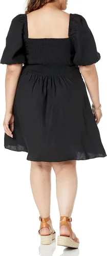 Miniatura 6 de The Drop Minivestido de lino Nala Twist Front para mujer
