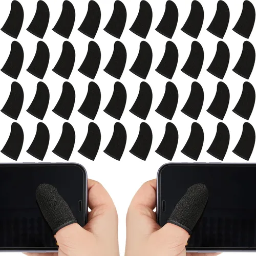 Miniatura 8 de Jiuguva 120 fundas para dedos para juegos, antisudor, controlador de juego, manga para pulgar, fundas transpirables para dedos, guantes