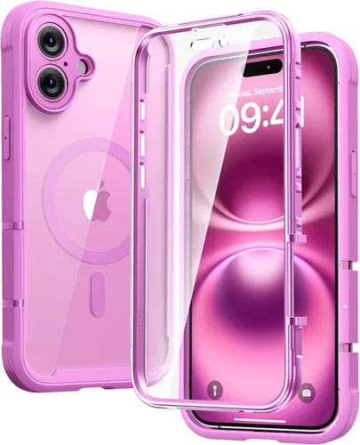 Miniatura 174 de Diaclara - Funda compatible con iPhone 11, carcasa resistente de cuerpo completo con protector de pantalla integrado sensible al tacto y Transparente