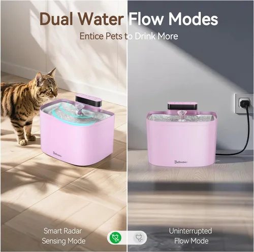 Miniatura 6 de Fuente de agua para gatos, fuente inalámbrica para gatos de 122 oz/3.6 L, fuente de agua inalámbrica para gatos en interiores, fuente de agua