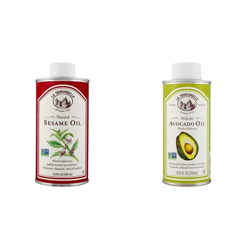 Miniatura 9 de La Tourangelle Aceite de semilla de uva de 25.4 onzas líquidas, totalmente natural, artesanal, ideal para cocinar y aceite de aguacate de 8.45 onzas
