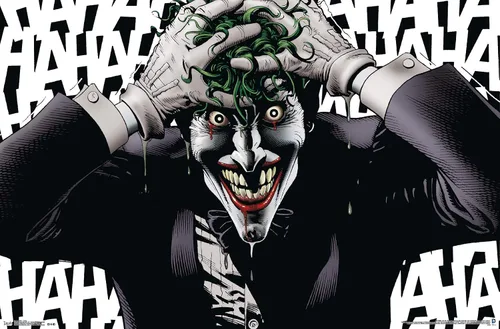 Miniatura 16 de Trends International DC Comics The Joker - Póster de pared loco, 14.725 x 22.375 pulgadas, versión enmarcada de madera de granero