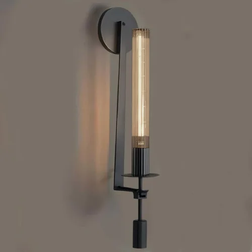 Miniatura 7 de LIGHTLAND Aplique de pared dorado, lámpara de pared moderna de metal y vidrio de 28 pulgadas, lámpara de pared para sala de estar, dormitorio