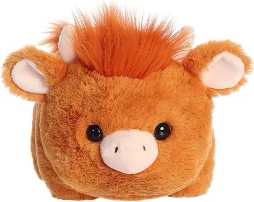 Miniatura 2 de Aurora Adorable animal de peluche Spudsters Hamish Highland Cow – Forma redonda que hace que los abrazos reconfortantes – Perfecto para niños