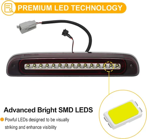 Miniatura 4 de R&F Auto lámpara de parada LED estroboscópica de montaje alto compatible con F-250 F-350 F-450 F-550 Super Duty (1999-2016), para Ranger (1993-2011)