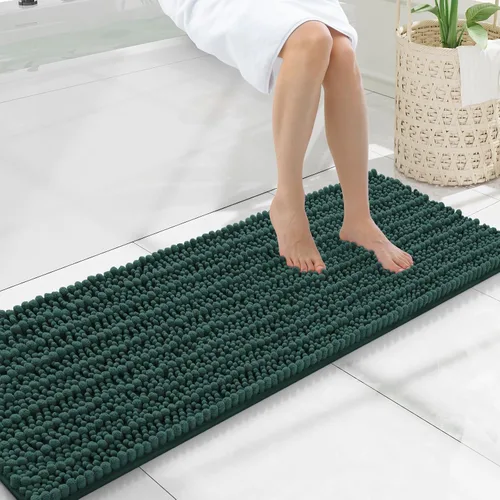 Miniatura 8 de Smiry Alfombras de Baño 24x16 pulgadas, Alfombras de Baño de Chenilla Extra Suaves y Absorbentes, Respaldo de Goma Antideslizante, Lavable a Máquina