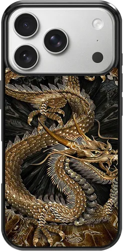 Miniatura 52 de Funda para iPhone Air - Funda de teléfono con patrón de dragón dorado chino - Funda de TPU con protección de absorción de impactos