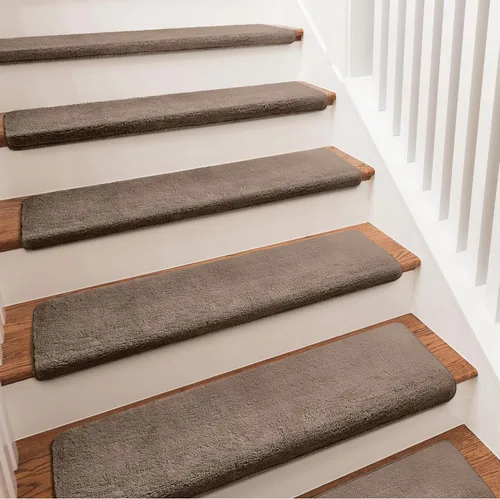 Miniatura 20 de PURE ERA Protectores de escalera para interiores, ultra felpa, suaves, para interiores, aptos para mascotas, cinta antideslizante, sin lavable