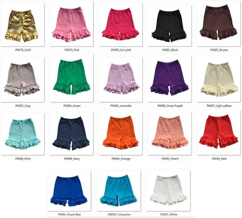 Miniatura 2 de Coralup Pantalones cortos de algodón con volantes lisos para bebés (0-8 años)