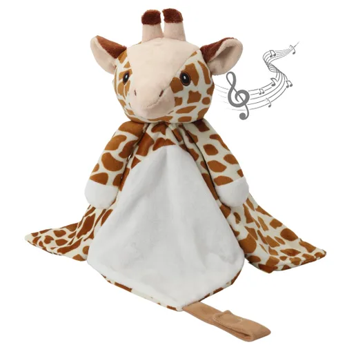 Miniatura 18 de Love By Emi Juguete para dormir 4 en 1 para bebé, máquina de sonido de animales de peluche y soporte para chupete, ruido blanco y música, manta