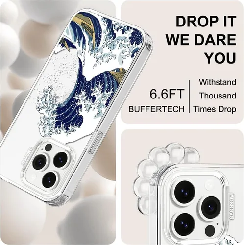 Miniatura 5 de MOSNOVO - Funda para iPhone 13 Pro, protección Buffertech de grado militar contra caídas (6.6 pies), antidesprendimiento, poliuretano termoplástico