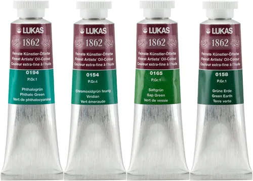 Miniatura 88 de Lukas 1862 Pintura al Óleo para Artistas Profesionales - Colores Tierra Amarillentos, 37 mL - Juego de 4 - Destacada Resistencia a la Luz, Sin