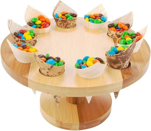 Miniatura 4 de Restaurantware Soporte de exhibición de rollo de mano para sushi y cono de comida de media luna de 10 pulgadas: perfecto para restaurantes, eventos