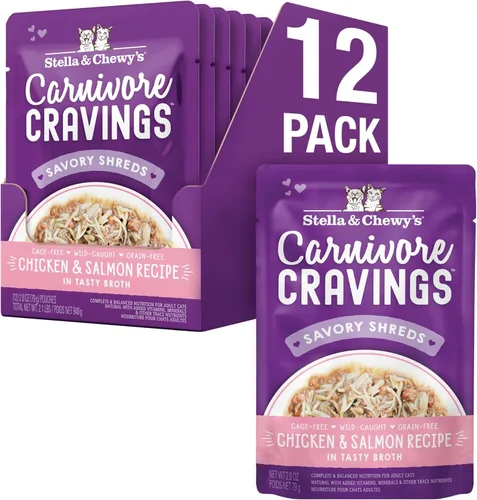 Miniatura 13 de Stella & Chewy's Carnivore Cravings - Alimento húmedo para gatos, bolsas de primera calidad, sin granos, pollo y atún con alto contenido
