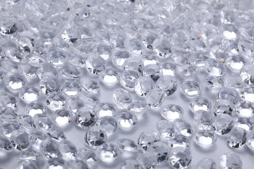 Miniatura 13 de 5000 unidades por paquete de cristales de confeti dispersos para mesa de boda, diamantes acrílicos de 0.236 pulgadas (0.236 in), diamantes