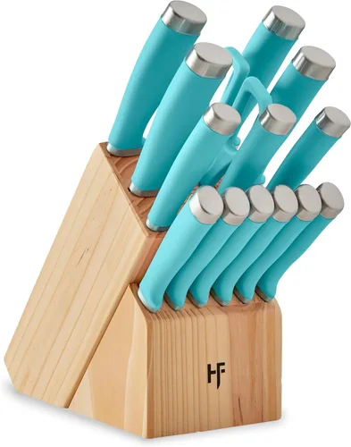 Hampton Forge Epicure True Aqua - Juego de cuchillos (15 piezas)