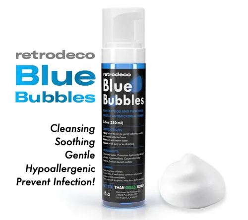 Miniatura 2 de Blue Bubbles - Jabón espumoso de 8.5 onzas para sanar, limpiar y limpiar la piel y piercings, fórmula suave, hidratante y vegana