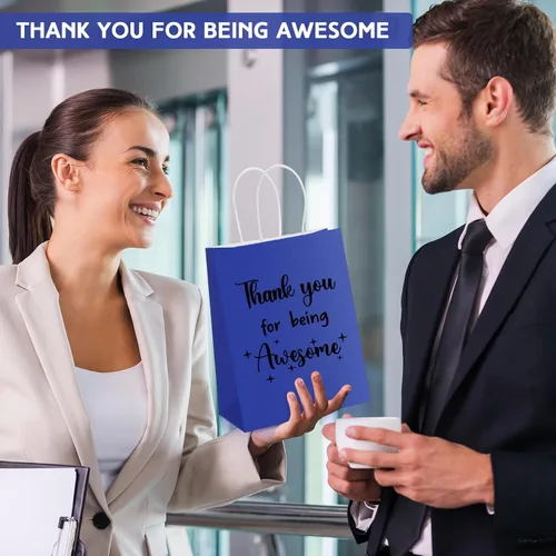 Miniatura 4 de Ctosree 20 bolsas de papel de regalo de agradecimiento para empleados, compañeros de trabajo, colega de trabajo con asas para colega