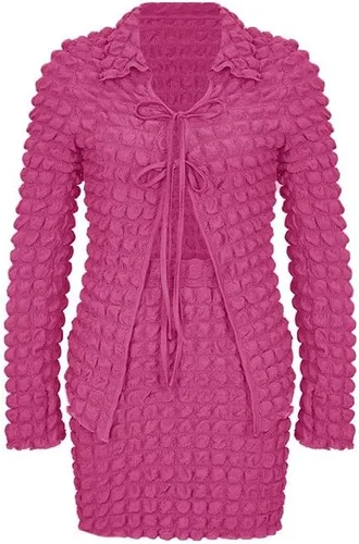 Miniatura 6 de GAMISOTE Conjunto de 2 piezas para mujer, de manga larga, con lazo frontal, blusa elástica de cintura alta