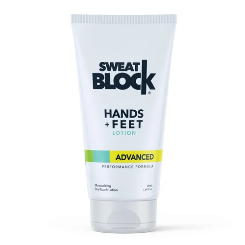 SweatBlock Loción antitranspirante para manos y pies - Fuerza clínica para hombres y mujeres - Ayuda para la hiperhidrosis para detener la