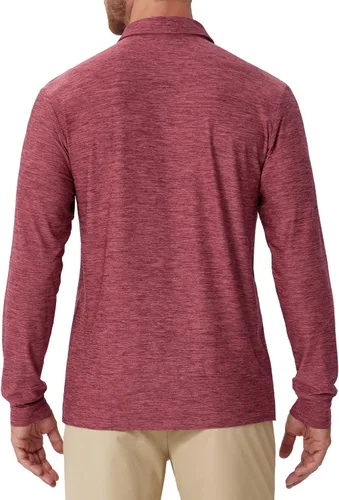 Miniatura 50 de NAVISKIN Camisas polo de manga larga para hombre, camisas de golf con cuello UPF 50 SPF para hombre, secado rápido, absorbe la humedad