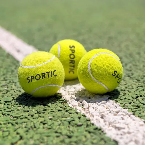 Miniatura 7 de SPORTIC Pelotas de tenis, pelota de tenis presurizada de fieltro de servicio con bolsa de malla para 12 o 36 piezas, pelotas de tenis