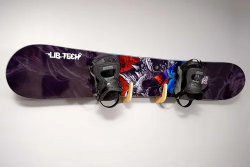 Miniatura 5 de Grassracks Soporte de pared para snowboard y monopatín de bambú y abedul, serie Moloka`i