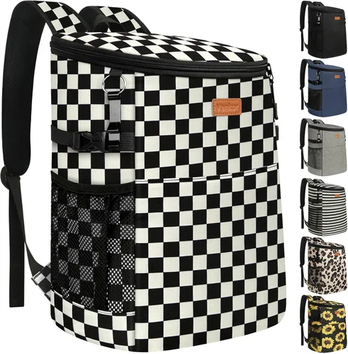 Miniatura 9 de Mochila Enfriadora de Camping para 30 Latas, Mochilas Enfriadoras Suaves Aisladas a Prueba de Fugas Bolsa Enfriadora de Viaje Impermeable Almuerzo