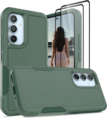 Miniatura 344 de Jeylly Compatible con Samsung Galaxy A22 5G Funda, Funda Samsung A22 5G con 2pcs protectores de pantalla de vidrio templado