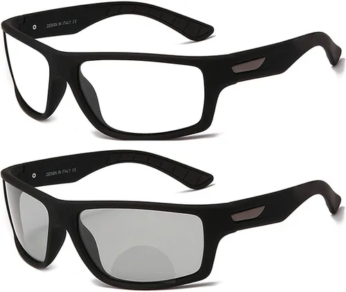Gafas de lectura multifocales fotocrómicas deportivas para hombres y mujeres, luz ultraligera transición bifocal, gafas de sol presbípicas