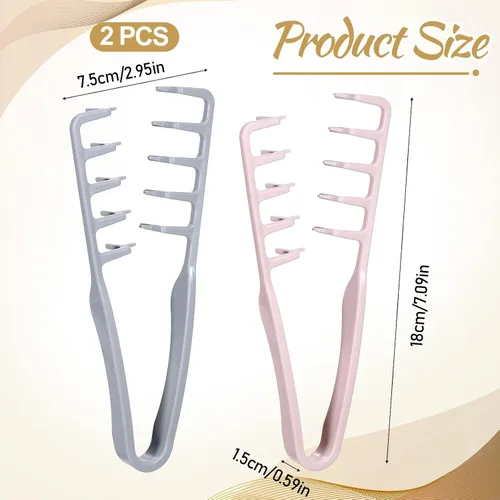 Miniatura 2 de Ptwola Peine de textura voluminizador de dientes anchos, peine de peinado de textura esponjosa para hombre, cepillo de separación de flecos