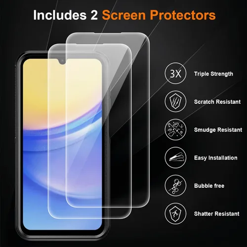 Miniatura 3 de Funda para teléfono Samsung Galaxy A15 5G, [protección contra caídas de grado militar de 15 pies]