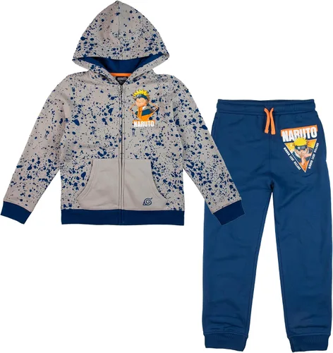 Miniatura 6 de Naruto Classic - Sudadera con capucha y cremallera gris para niños pequeños