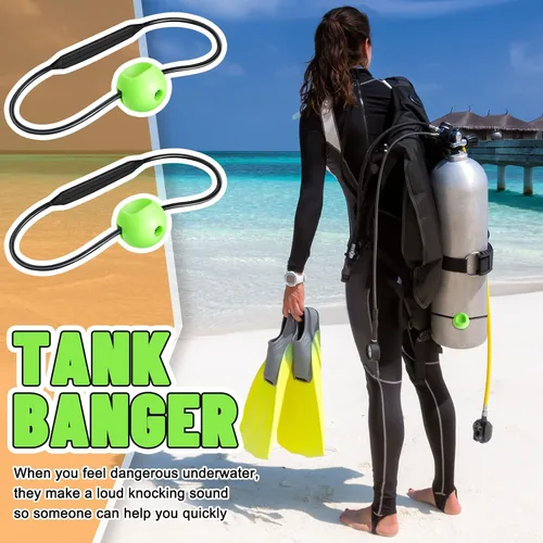 Miniatura 4 de 2 unids tanque Banger dispositivo de señal subacuática cilindro buceo tanque accesorios para buzos fabricante de ruido